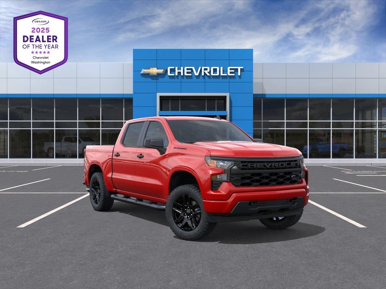 New 2026 Chevrolet Silverado 1500 Custom w/ Turbomax Blackout Package AWD/4WD image 1