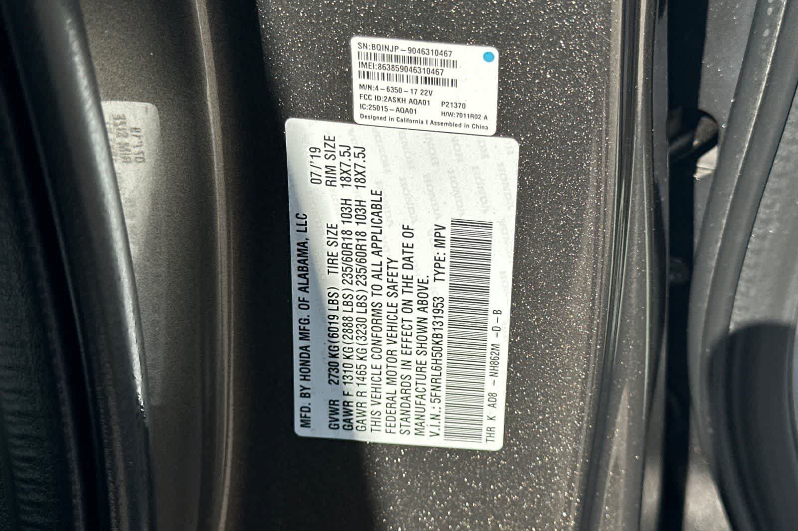 Used 2019 Honda Odyssey EX image 37