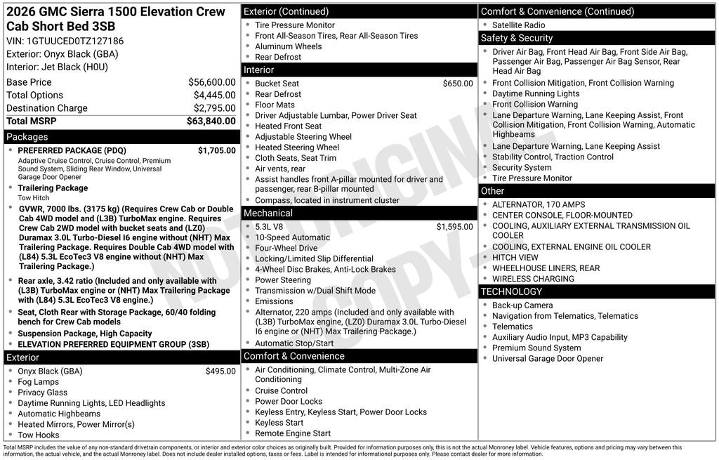 New 2026 GMC Sierra 1500 Elevation w/ Preferred Package image 36