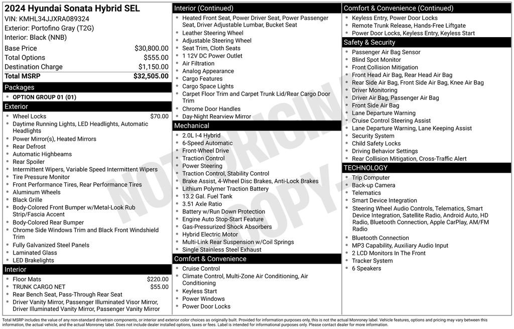 Certified 2024 Hyundai Sonata SEL FWD image 24
