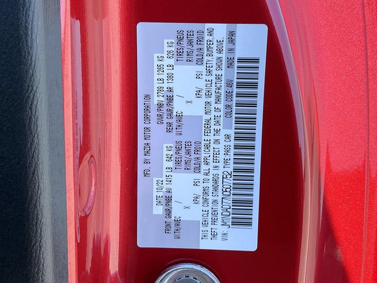 Certified 2022 MAZDA MX-5 Miata Grand Touring RWD image 22