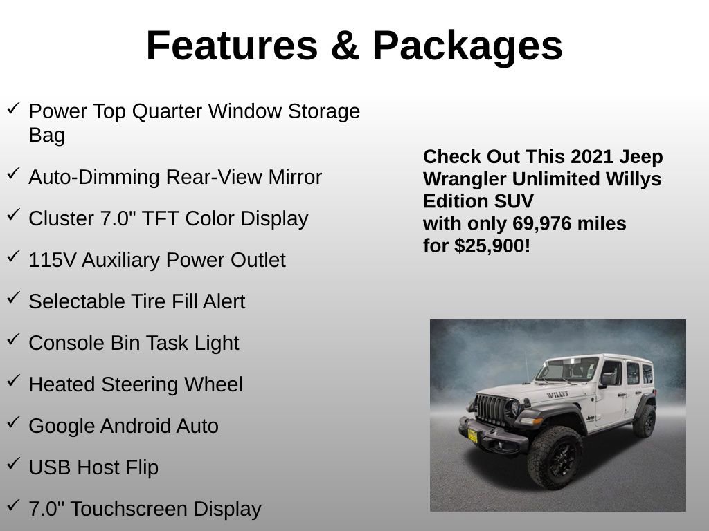 Used 2021 Jeep Wrangler Unlimited Sport image 13