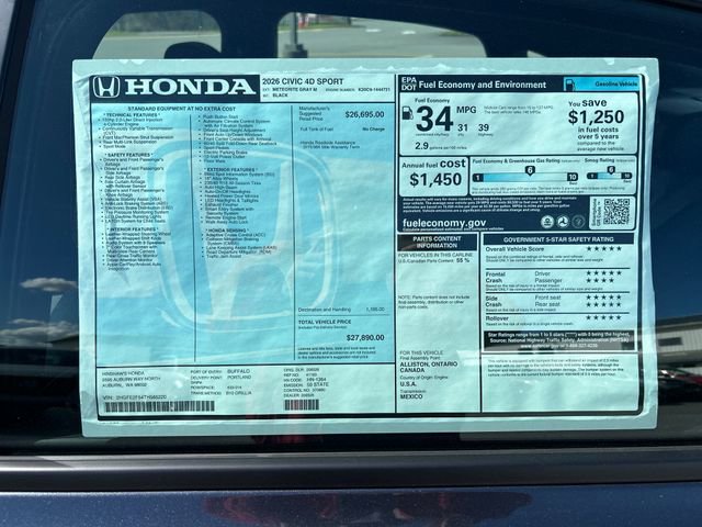 New 2026 Honda Civic Sport image 14