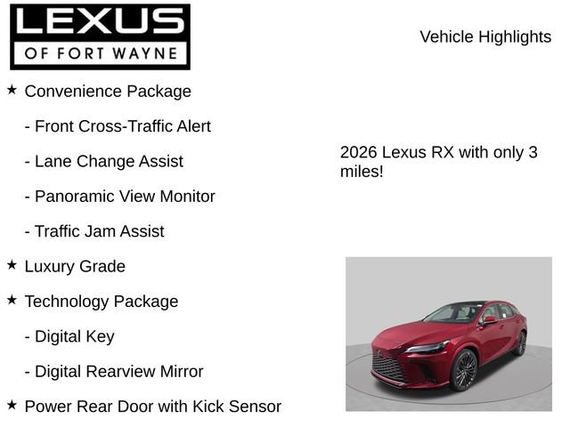 New 2026 Lexus RX 350 AWD w/ Convenience Package image 8