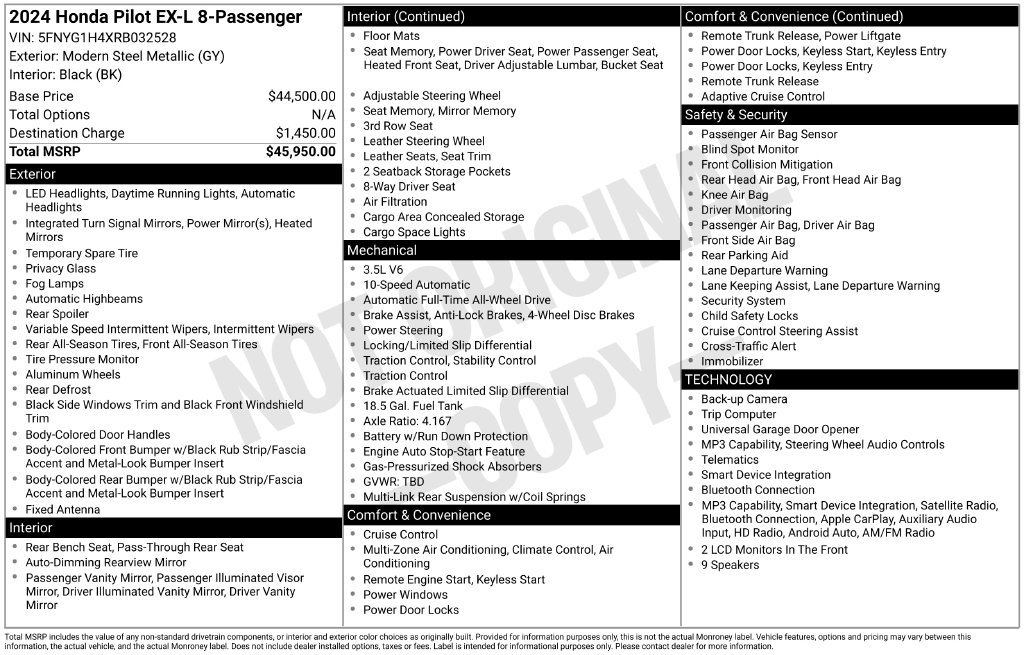 Certified 2024 Honda Pilot EX-L image 40