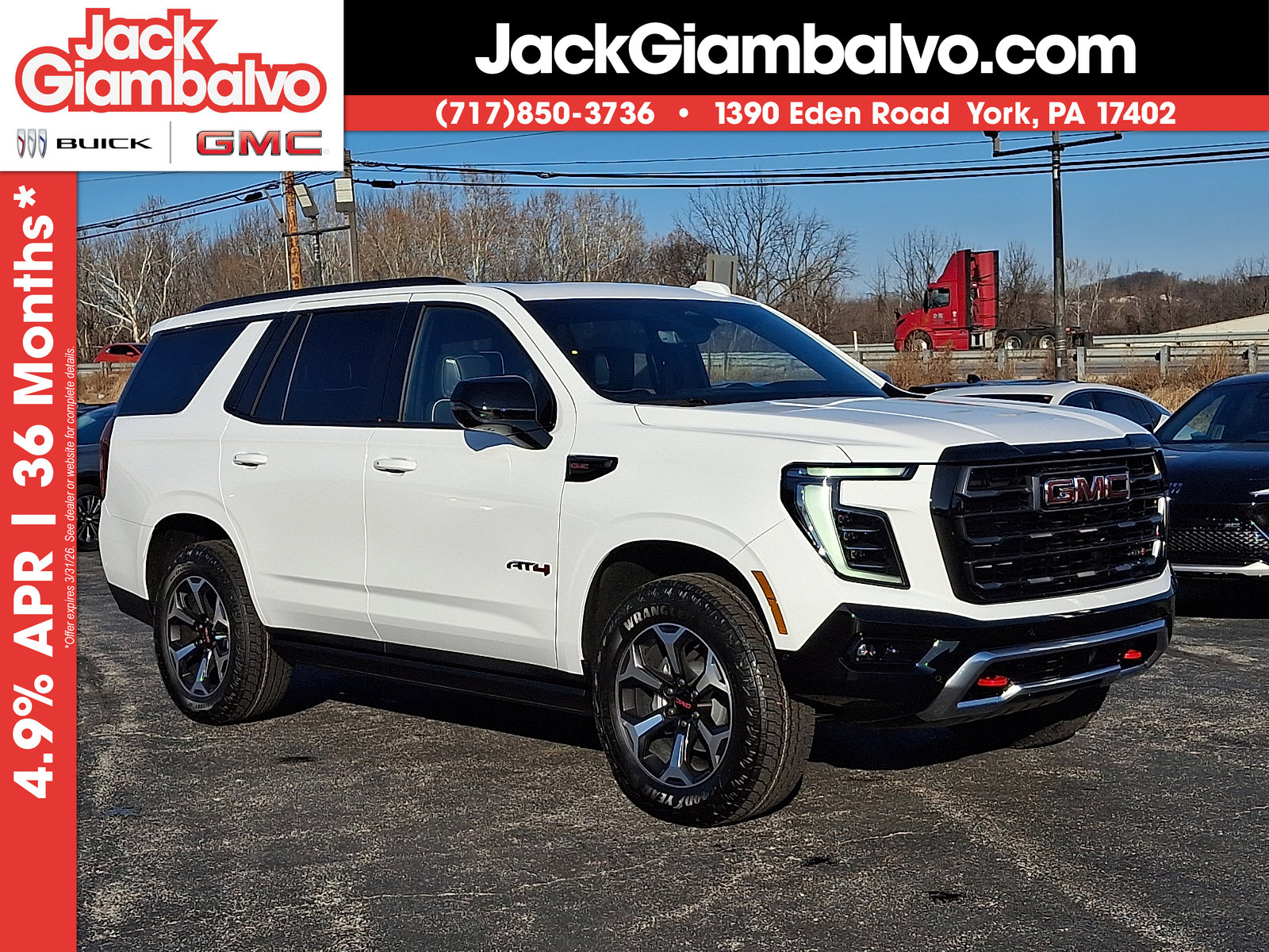 New 2026 GMC Yukon AT4 Ultimate w/ LPO, Floor Liner Package image 1