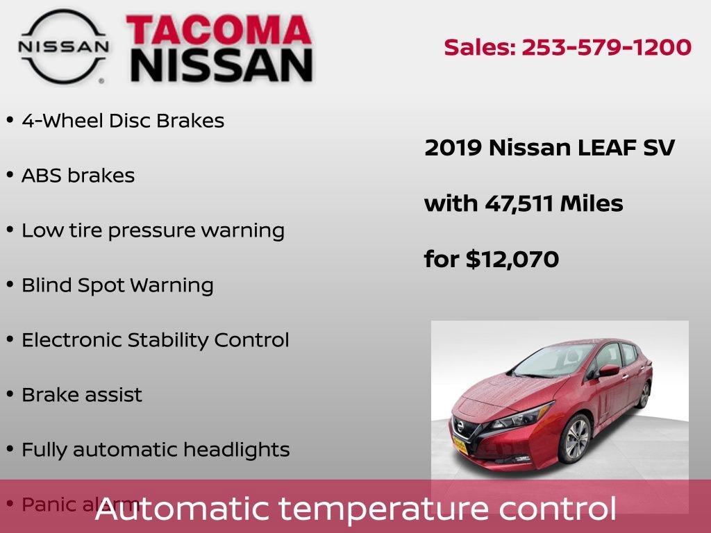 Used 2019 Nissan Leaf SV image 8