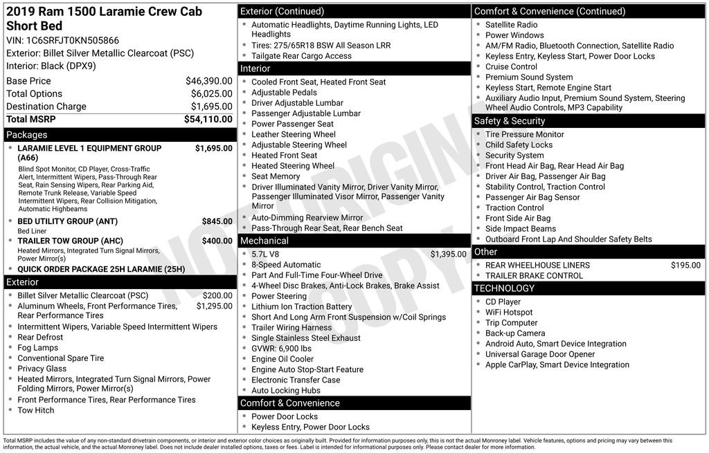 Used 2019 RAM 1500 Laramie image 17