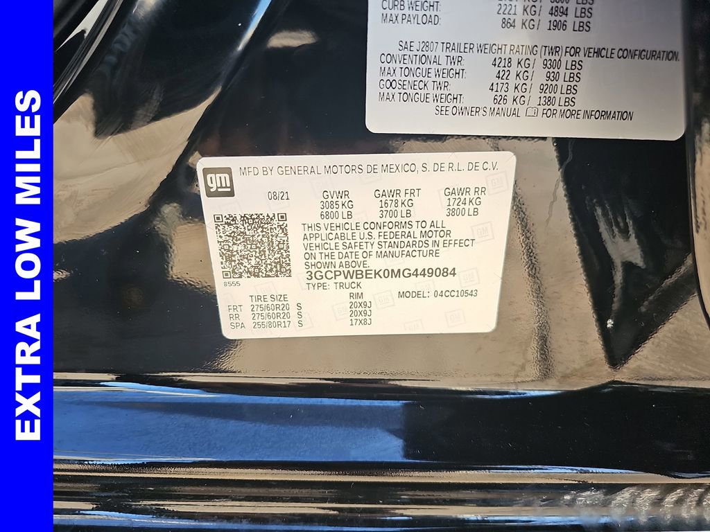 Used 2021 Chevrolet Silverado 1500 Custom w/ LPO, Dark Essentials Package image 42