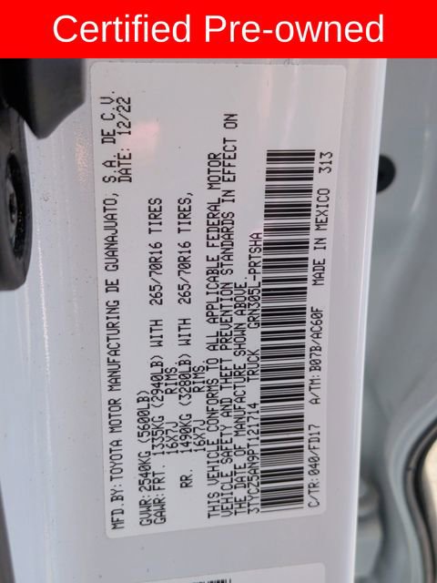 Certified 2023 Toyota Tacoma TRD Off-Road AWD/4WD image 29