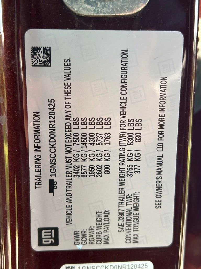 Used 2022 Chevrolet Suburban LT w/ Max Trailering Package image 64