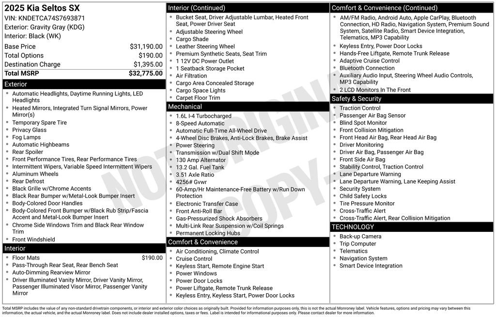 Used 2025 Kia Seltos SX image 2
