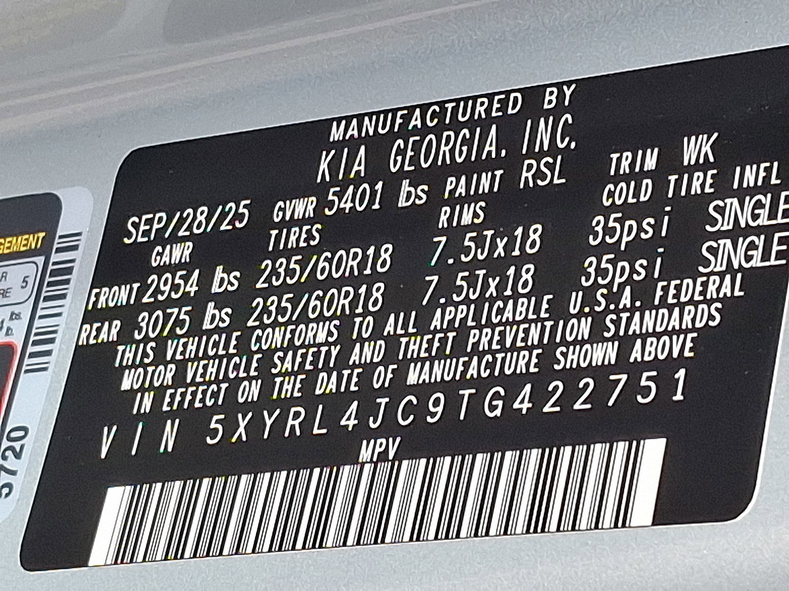 New 2026 Kia Sorento S image 19