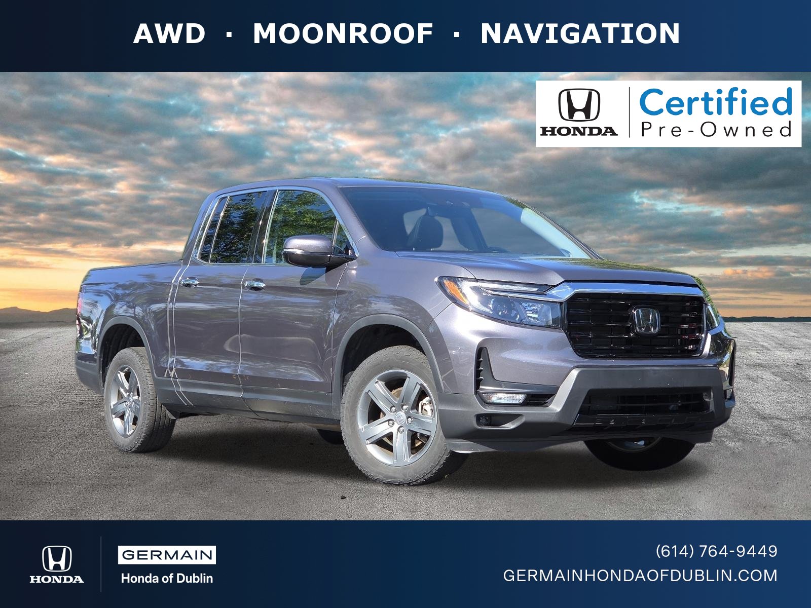 Certified 2023 Honda Ridgeline RTL-E