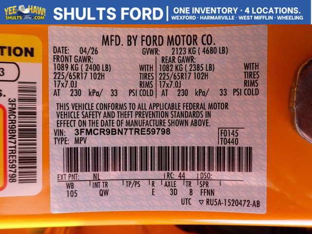 New 2026 Ford Bronco Sport Big Bend w/ Convenience Package AWD/4WD image 17