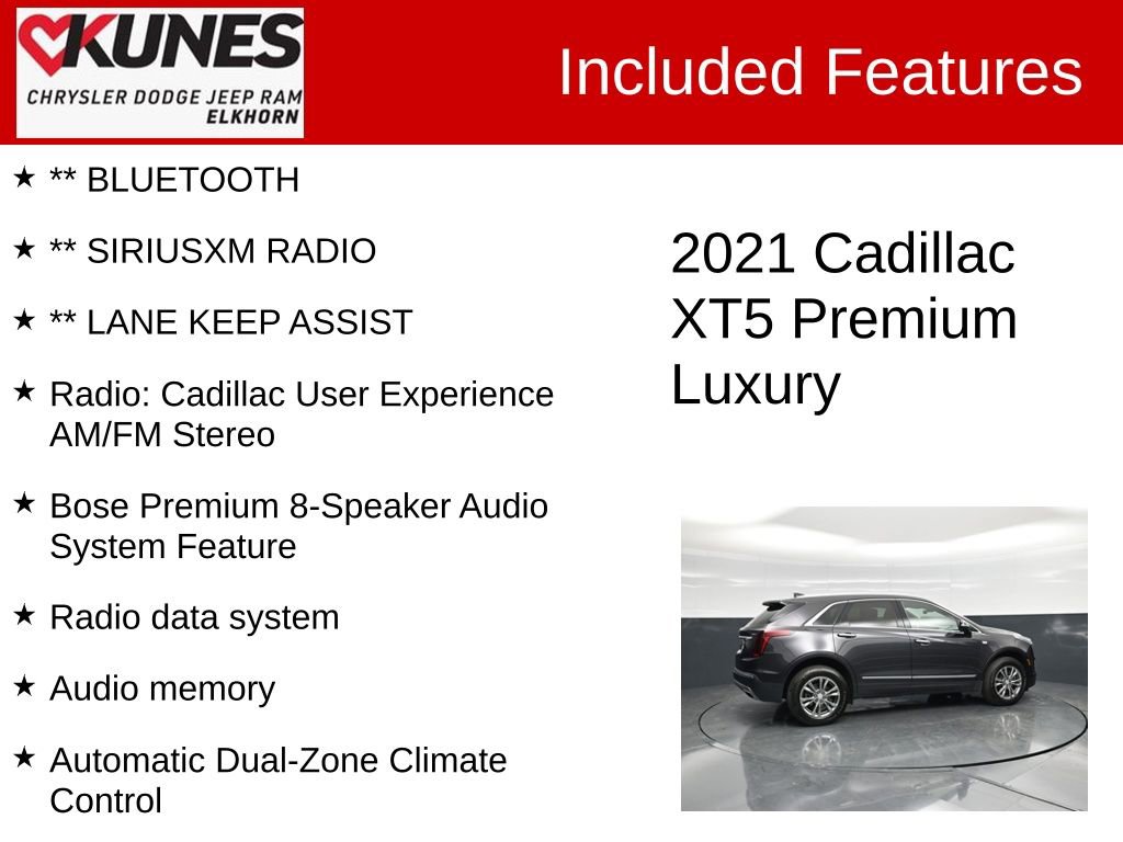 Used 2021 Cadillac XT5 Premium Luxury FWD image 3
