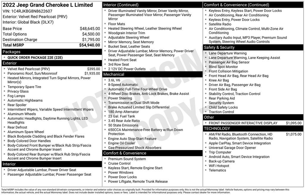 Used 2022 Jeep Grand Cherokee L Limited image 15