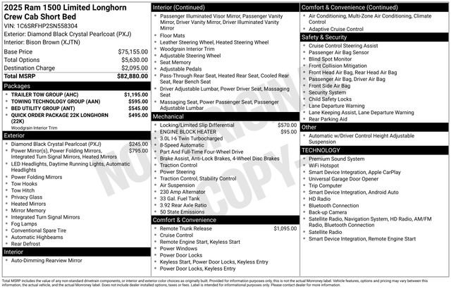 Used 2025 RAM 1500 Limited w/ Trailer Tow Group AWD/4WD image 24