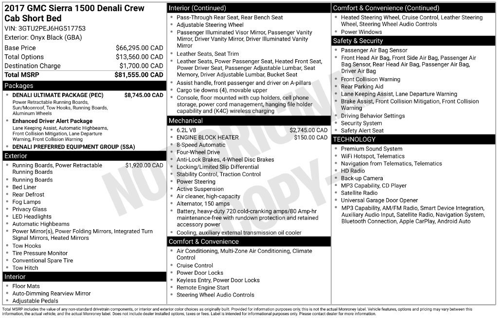 Used 2017 GMC Sierra 1500 Denali w/ Denali Ultimate Package AWD/4WD image 40