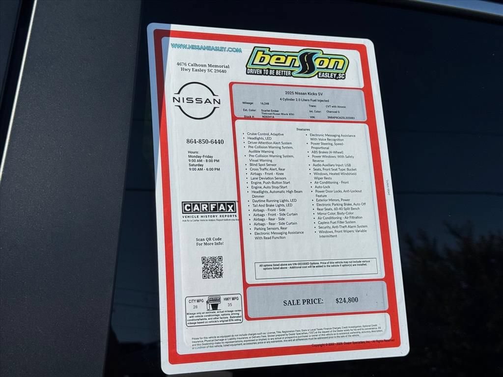 Certified 2025 Nissan Kicks SV FWD image 26