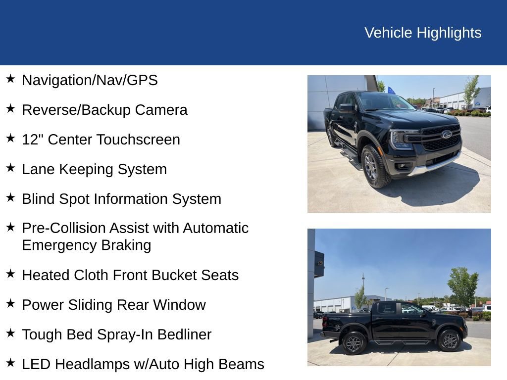 Certified 2025 Ford Ranger XLT w/ Equipment Group 301A High RWD image 30