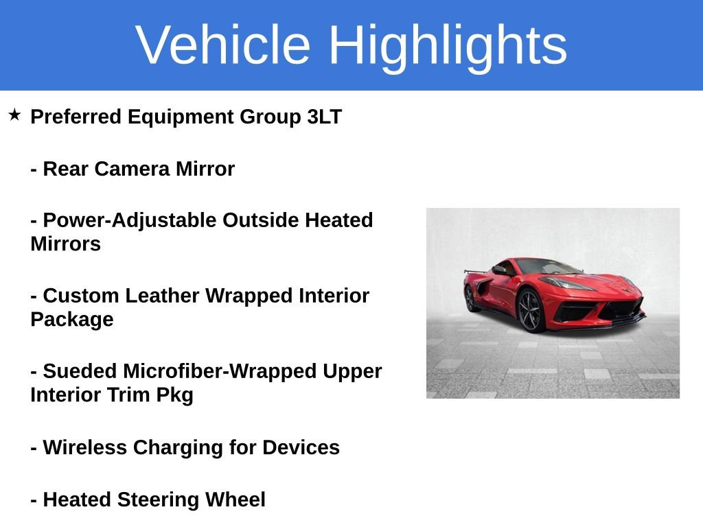 Used 2020 Chevrolet Corvette Stingray Premium Cpe w/ 3LT Preferred Equipment Group RWD image 4