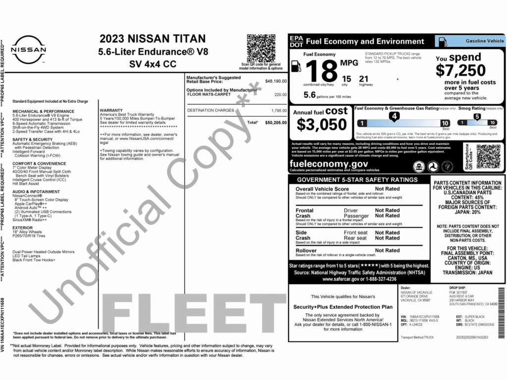 Used 2023 Nissan Titan SV image 2