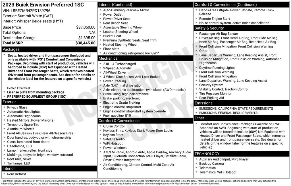 Used 2023 Buick Envision Preferred image 4