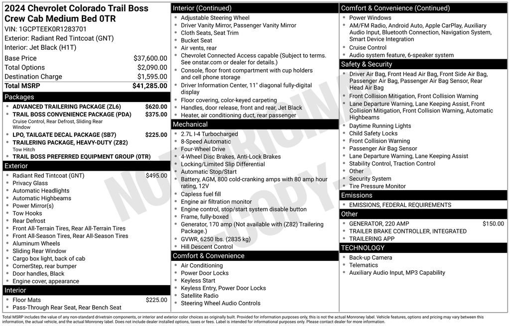Used 2024 Chevrolet Colorado Trail Boss w/ Advanced Trailering Package image 6