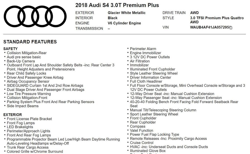 Used 2018 Audi S4 Premium Plus w/ Navigation Package image 17