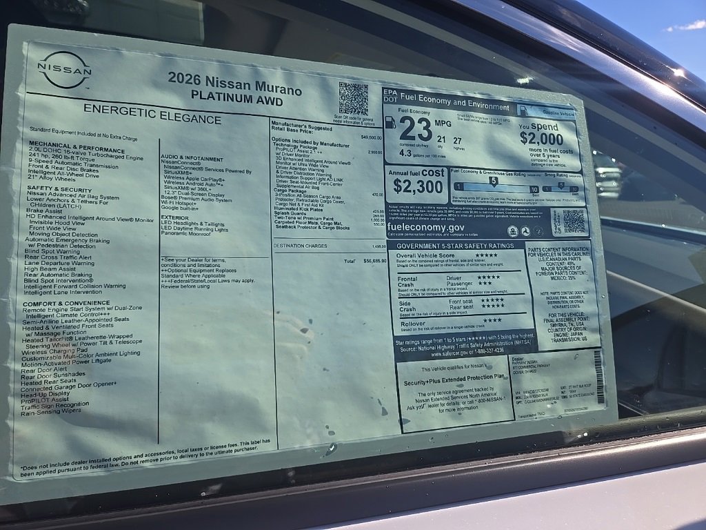 New 2026 Nissan Murano Platinum w/ Technology Package image 41