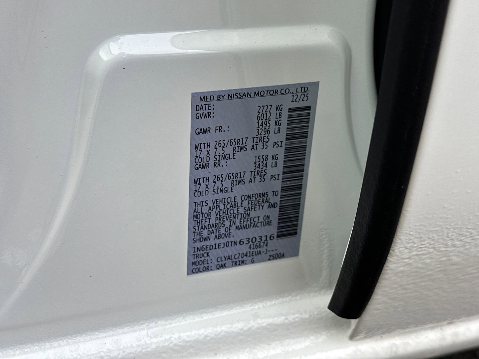 New 2026 Nissan Frontier SV w/ SV Convenience Package image 34
