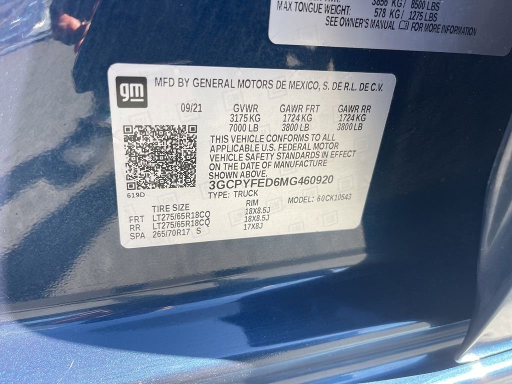 Used 2021 Chevrolet Silverado 1500 LT Trail Boss w/ Bed Protection Package AWD/4WD image 40