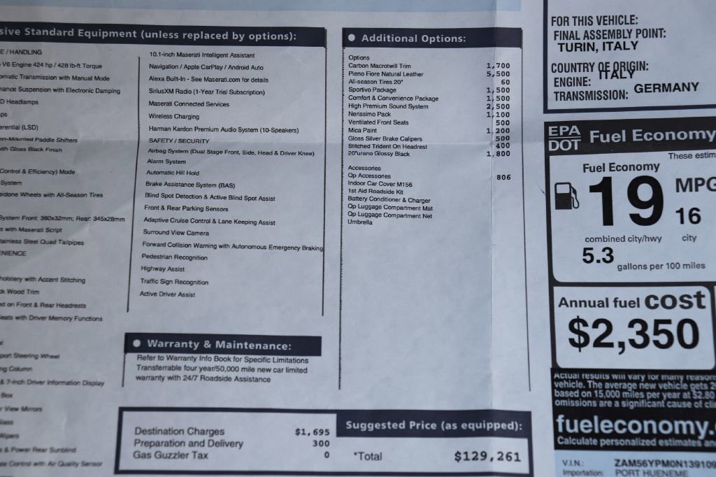 Used 2022 Maserati Quattroporte Modena image 96