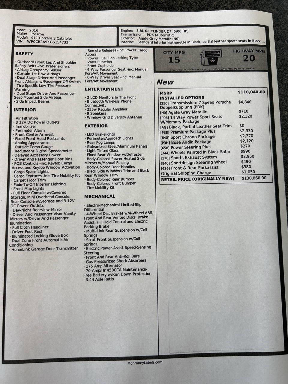 Used 2016 Porsche 911 Carrera S image 2