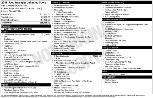 Used 2018 Jeep Wrangler Unlimited Sport image 4