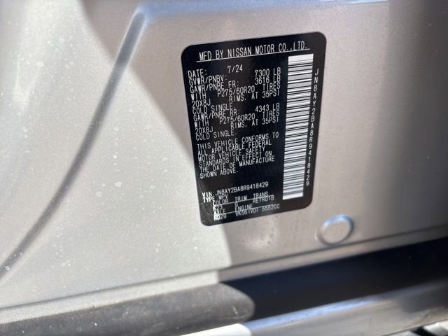 Certified 2024 Nissan Armada SL w/ Captain's Chairs Package image 27