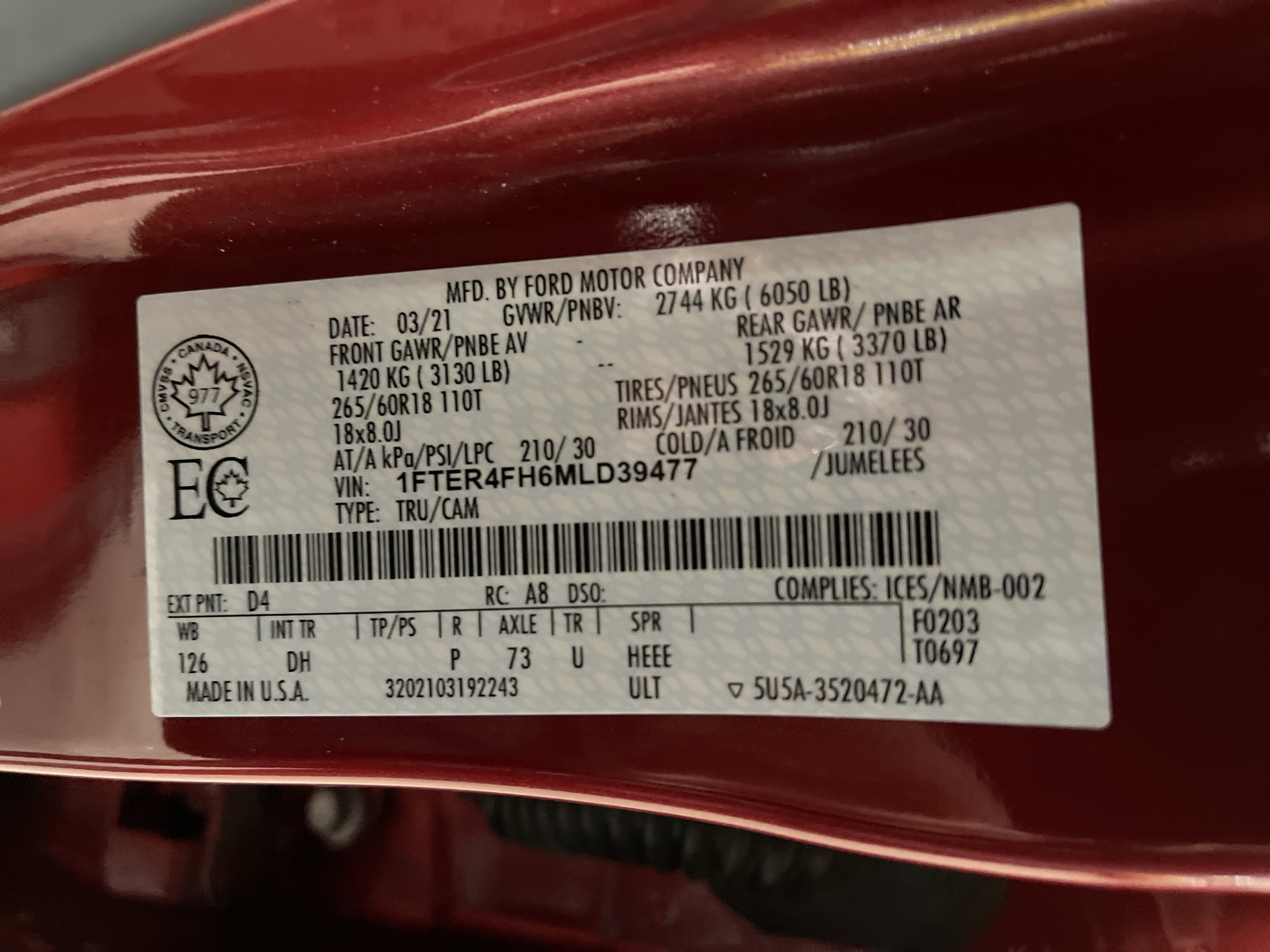 Used 2021 Ford Ranger Lariat w/ FX4 Off-Road Package image 26