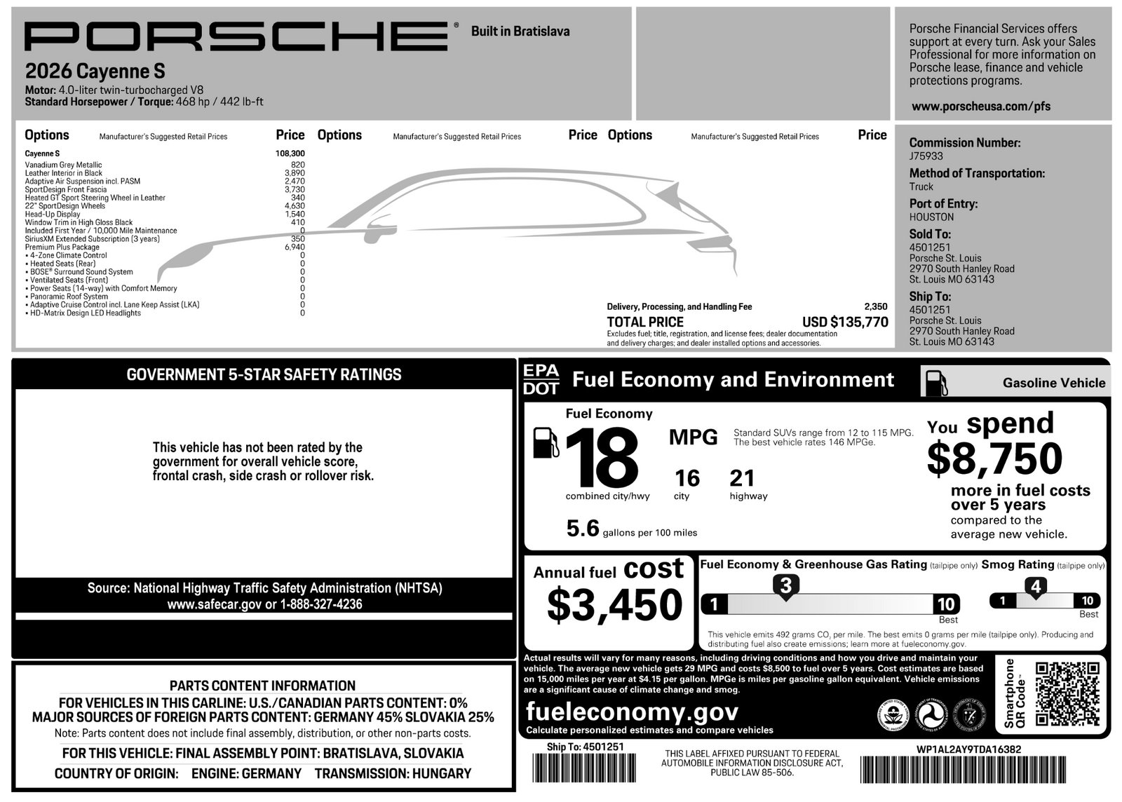 New 2026 Porsche Cayenne S AWD/4WD image 50
