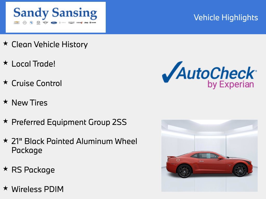 Used 2010 Chevrolet Camaro SS w/ RS Package RWD image 8