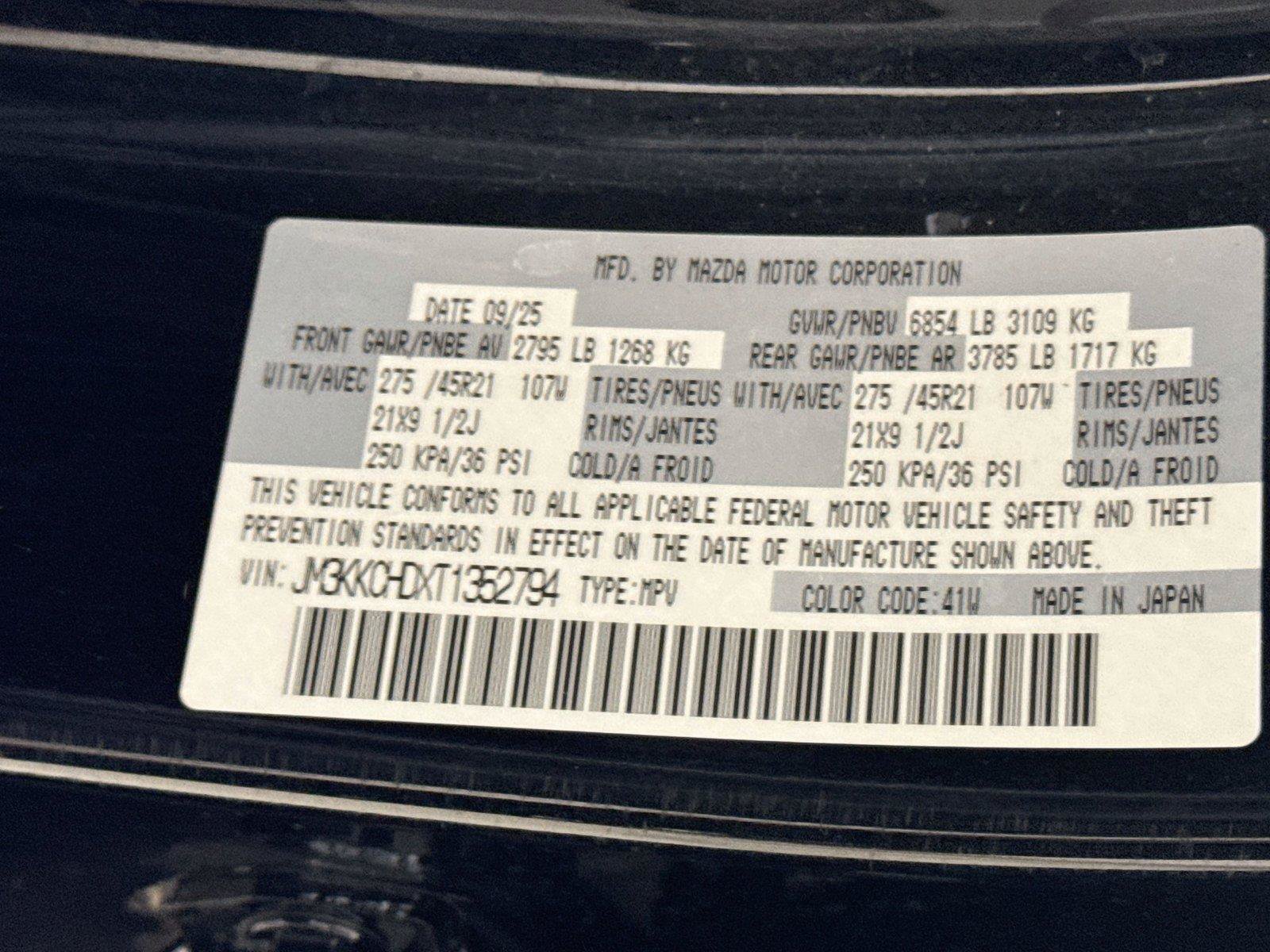 Used 2026 MAZDA CX-90 3.3 Turbo w/ Premium Sport Pkg AWD/4WD image 33
