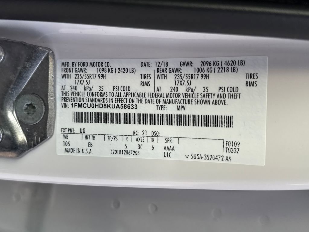 Used 2019 Ford Escape SEL image 30