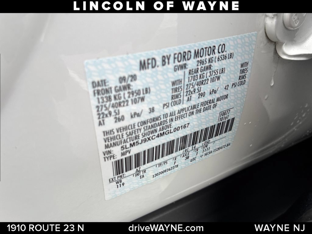 Certified 2021 Lincoln Aviator Black Label w/ Dynamic Handling Package AWD/4WD image 32
