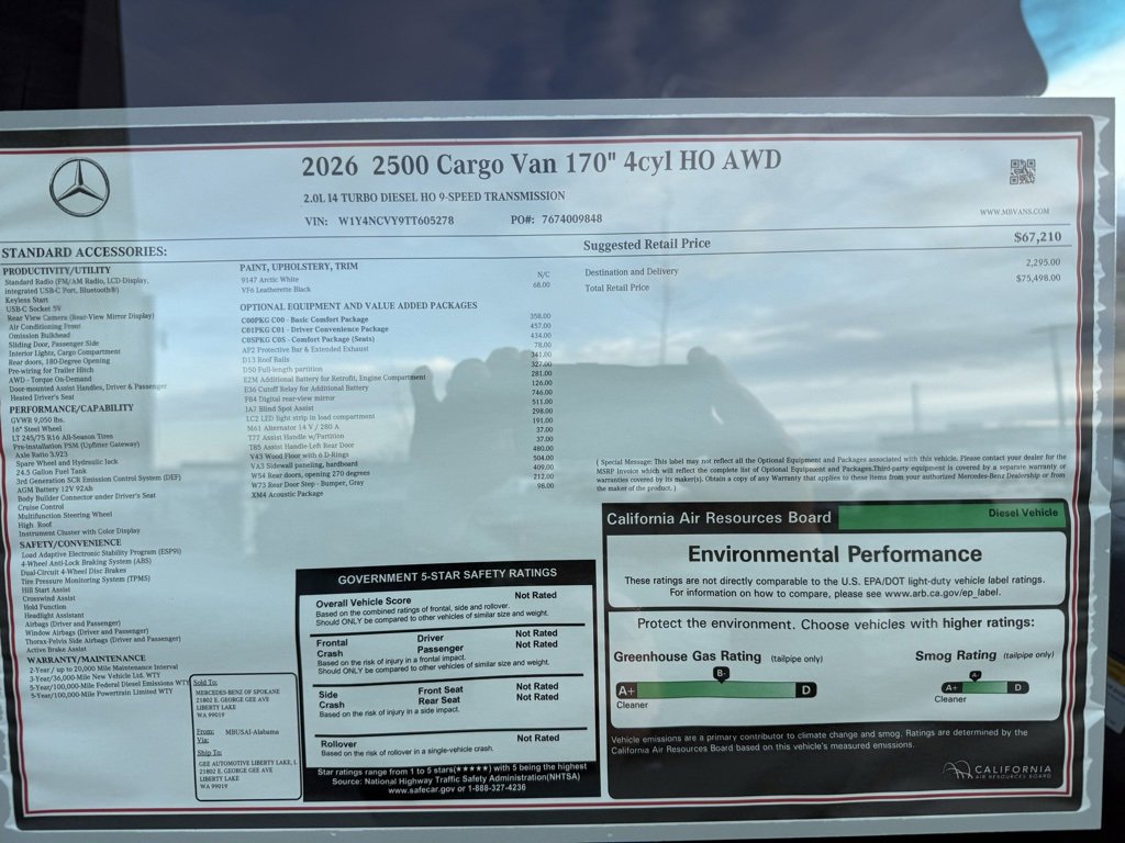 New 2026 Mercedes-Benz Sprinter 2500 image 14