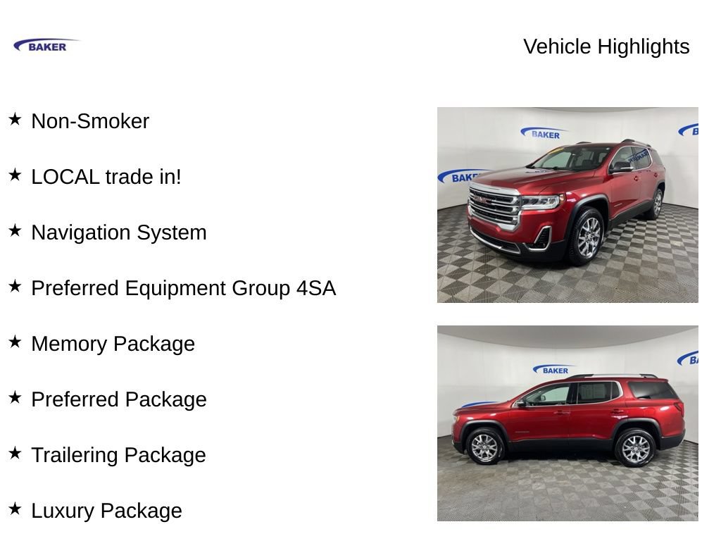 Used 2021 GMC Acadia SLT w/ Preferred Package AWD/4WD image 4