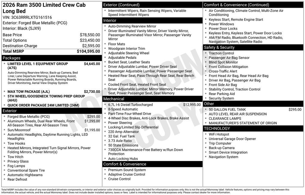 New 2026 RAM 3500 Limited AWD/4WD image 9