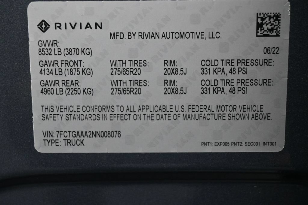 Used 2022 Rivian R1T Adventure AWD/4WD image 12