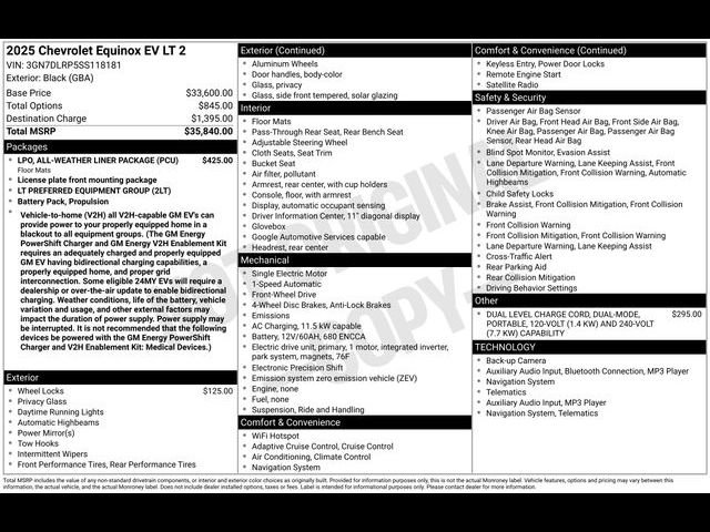 Certified 2025 Chevrolet Equinox EV LT FWD image 30