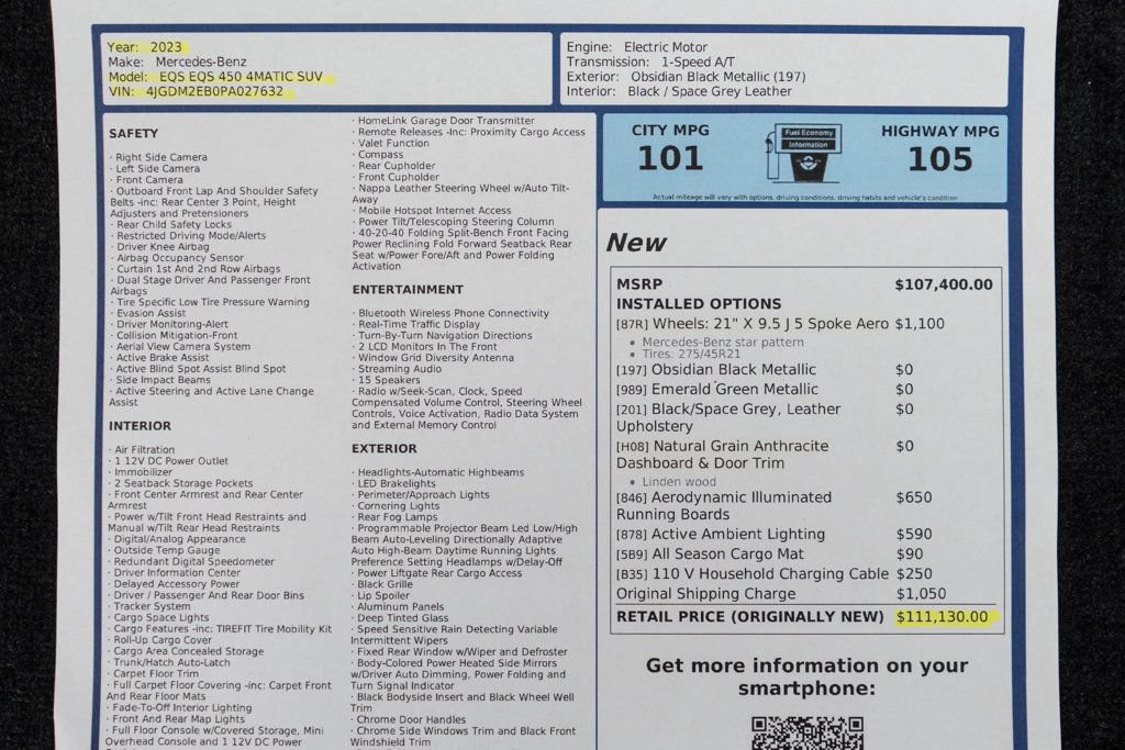 Used 2023 Mercedes-Benz EQS 450+ 4MATIC SUV image 53