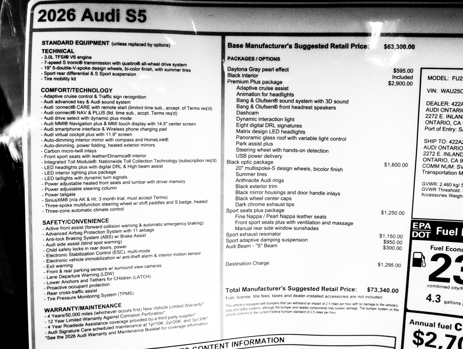 New 2026 Audi S5 Premium Plus AWD/4WD image 33